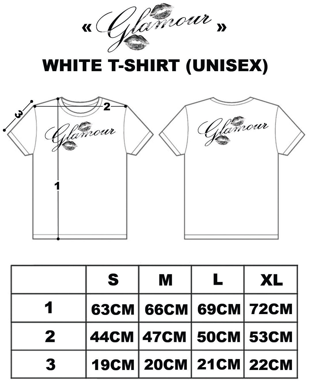 «GLAMOUR» WHITE T-SHIRT