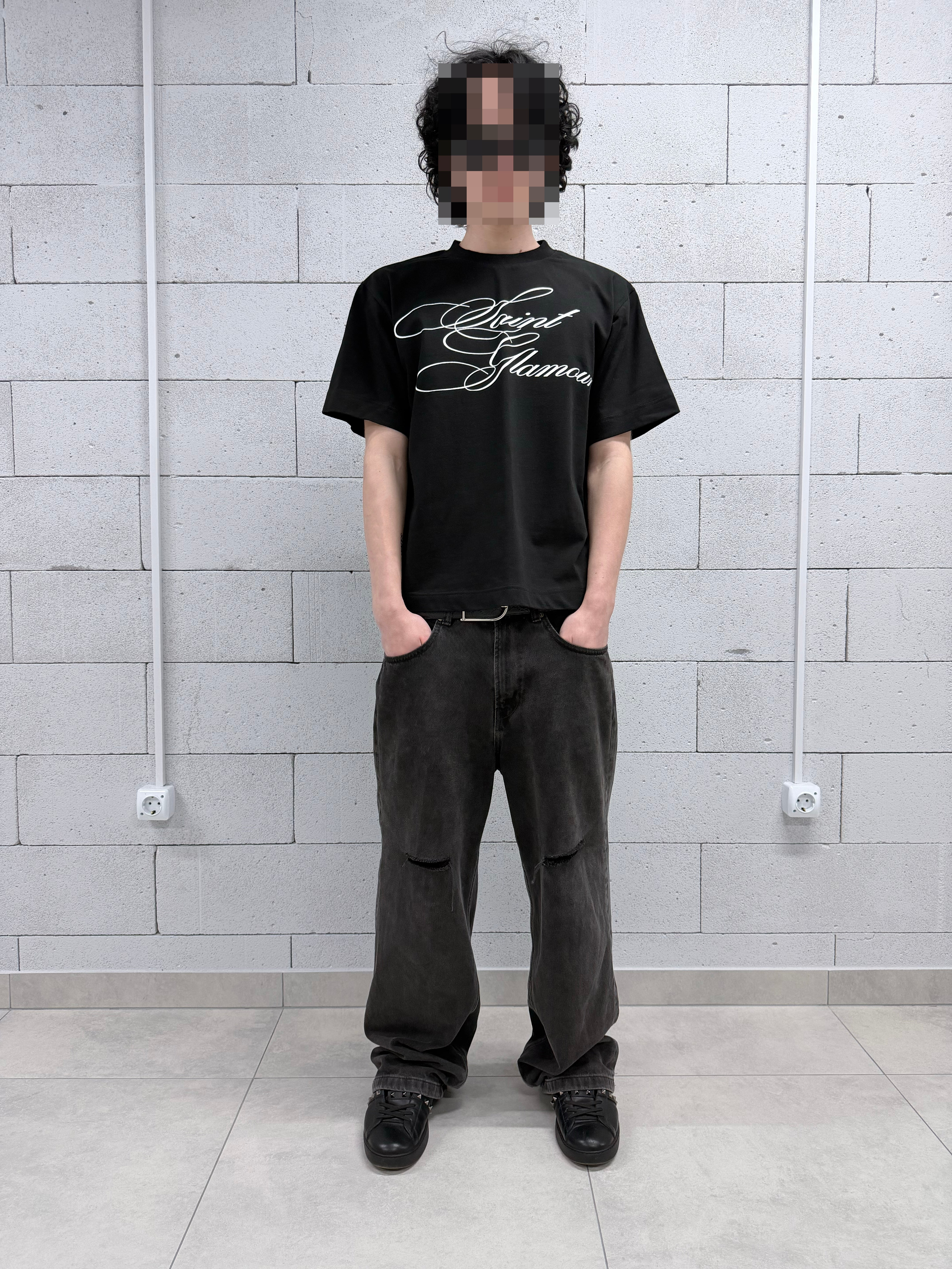 «SAINT GLAMOUR» BLACK T-SHIRT