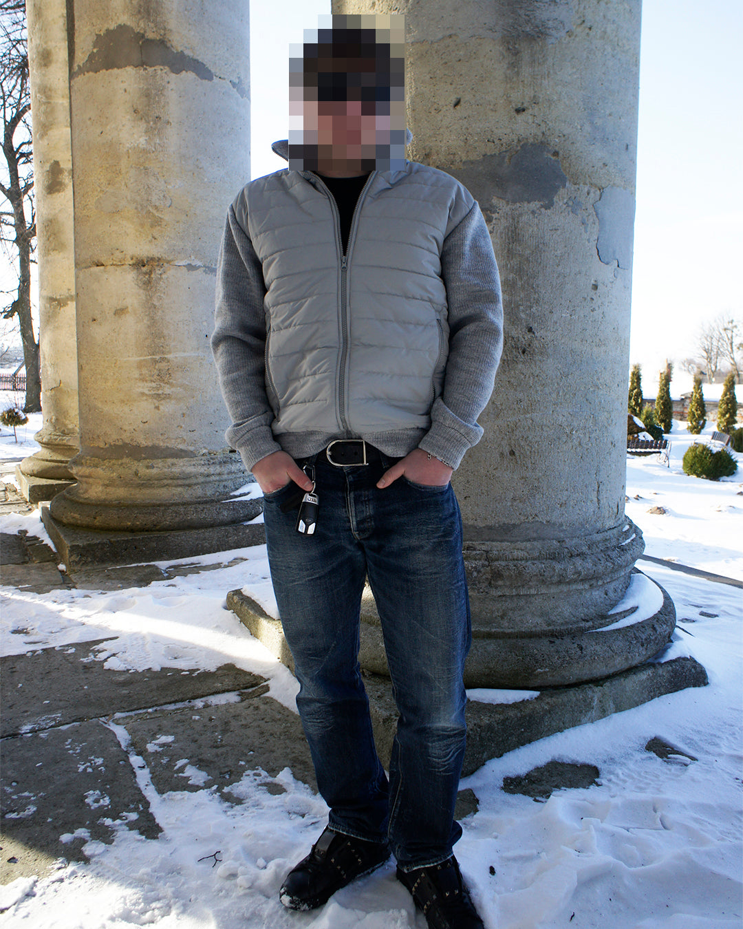 HYBRID ZIP-UP CARDIGAN – GREY