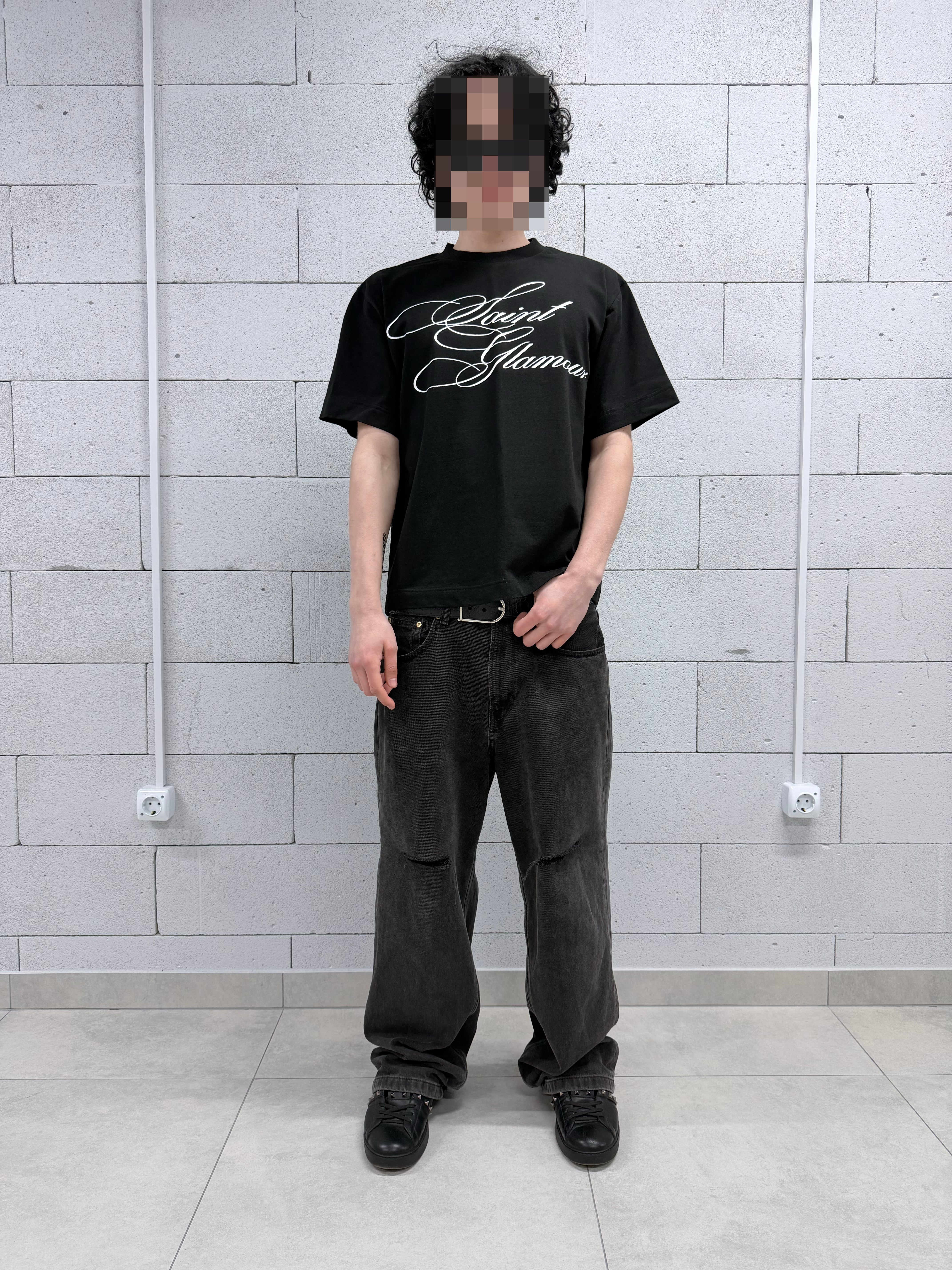 «SAINT GLAMOUR» BLACK T-SHIRT