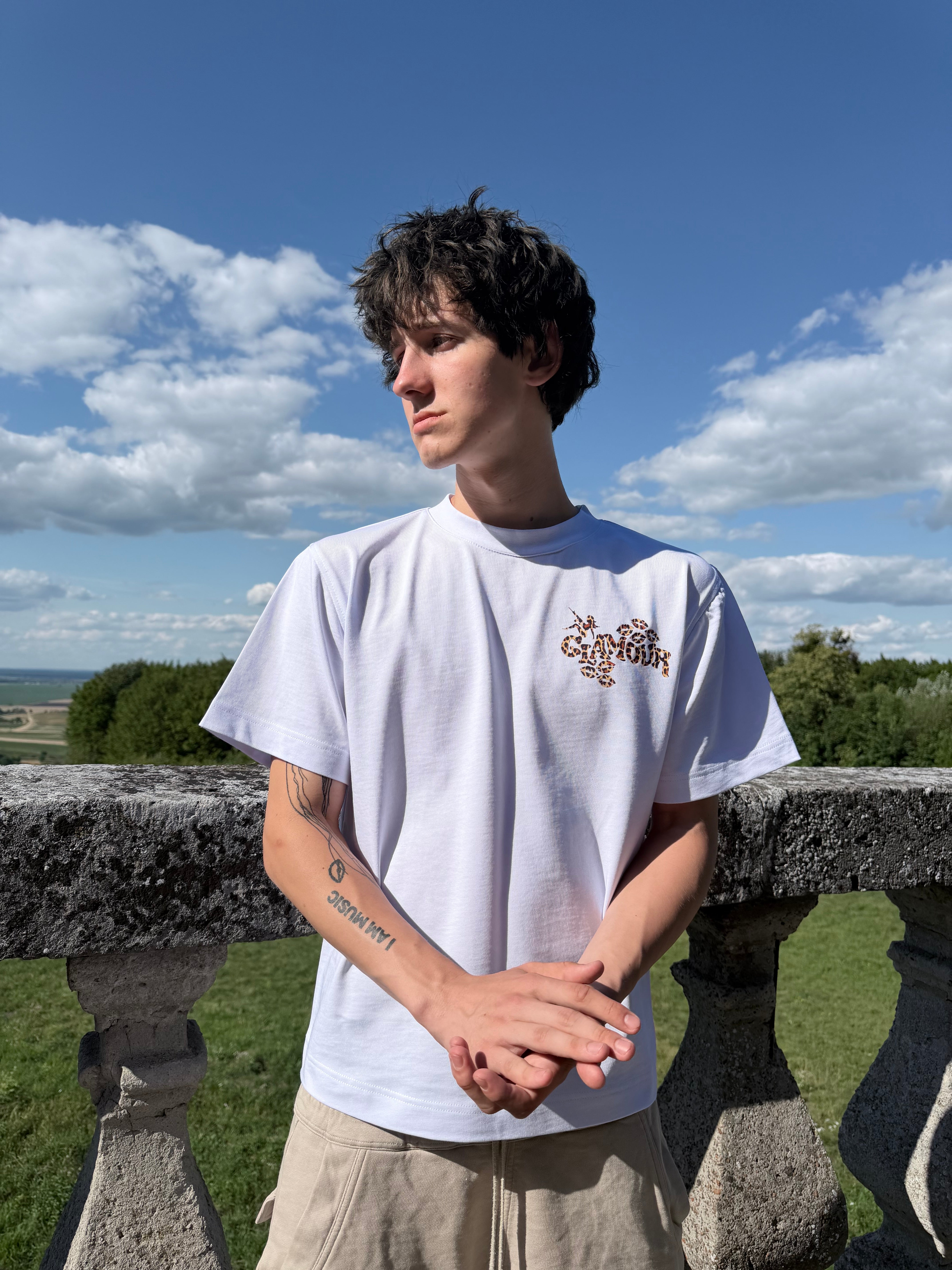 «LEOPARD» WHITE T-SHIRT