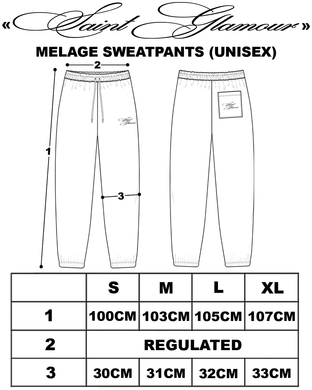 «SAINT GLAMOUR» MELAGE SWEATPANTS