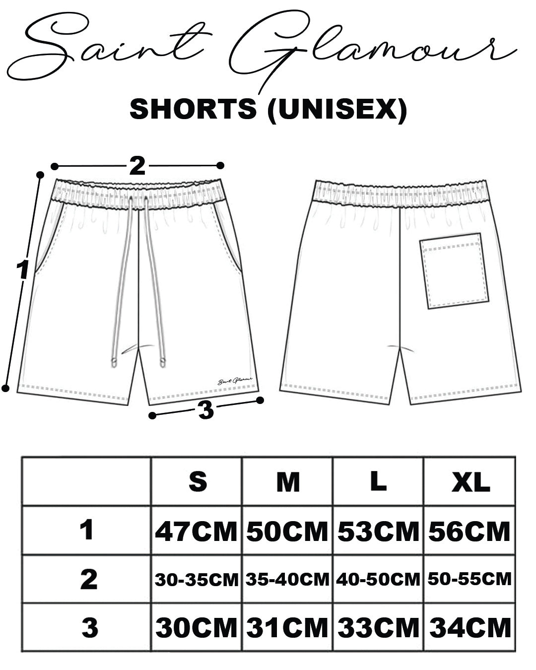 «SAINT GLAMOUR» SHORTS
