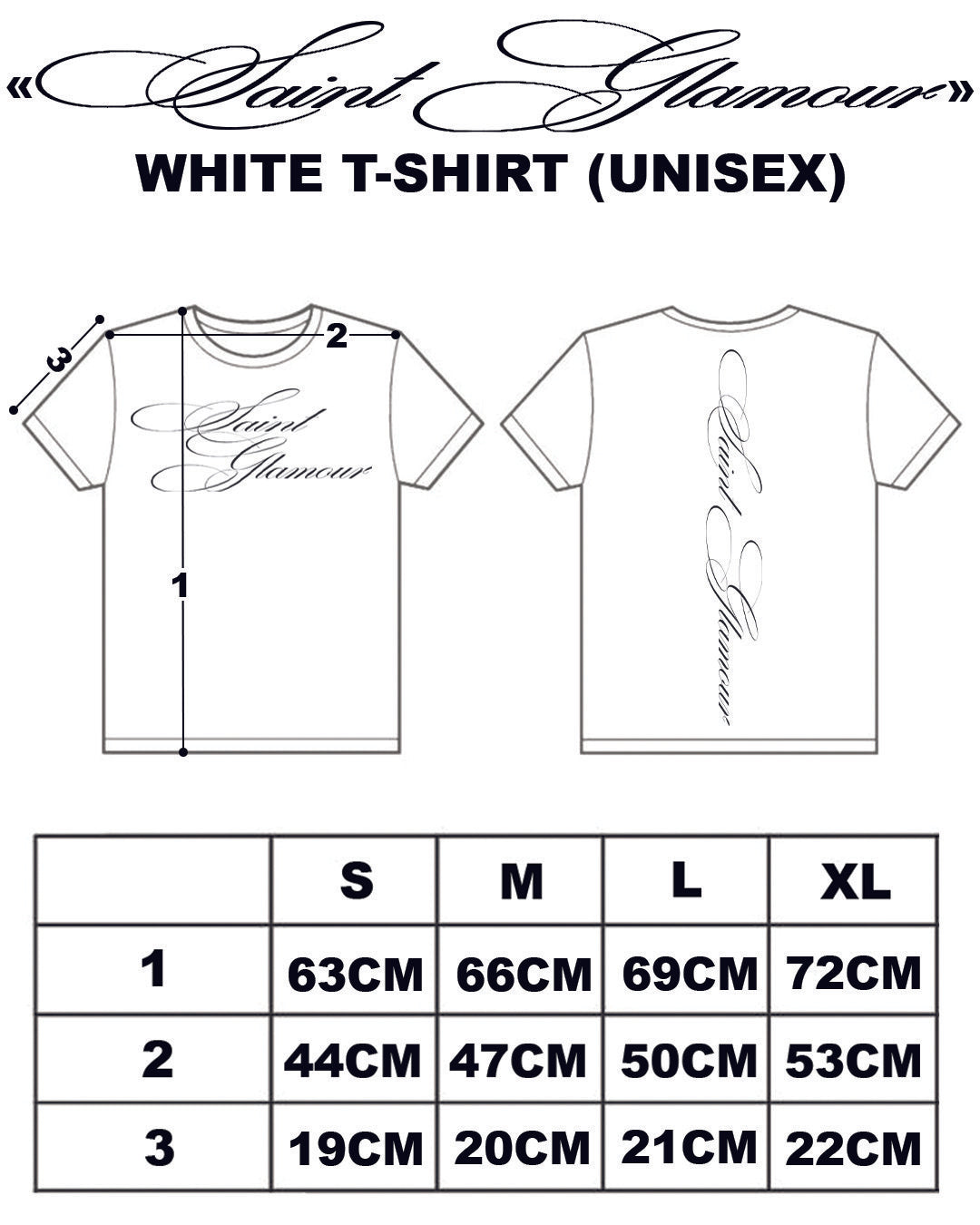 «SAINT GLAMOUR» WHITE T-SHIRT