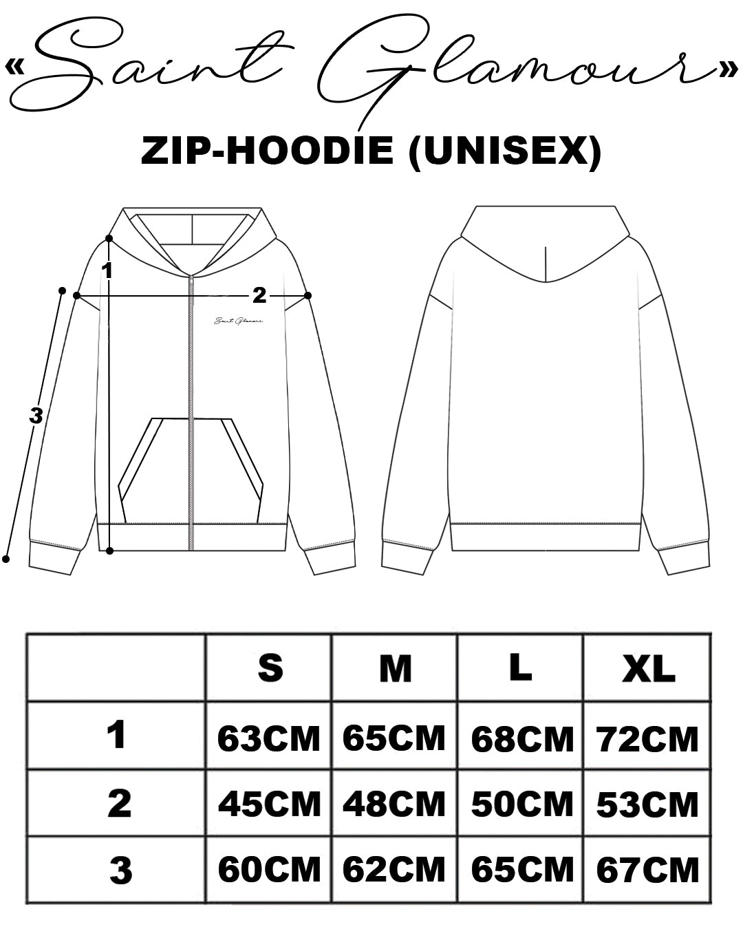 «SAINT GLAMOUR» ZIP-HOODIE