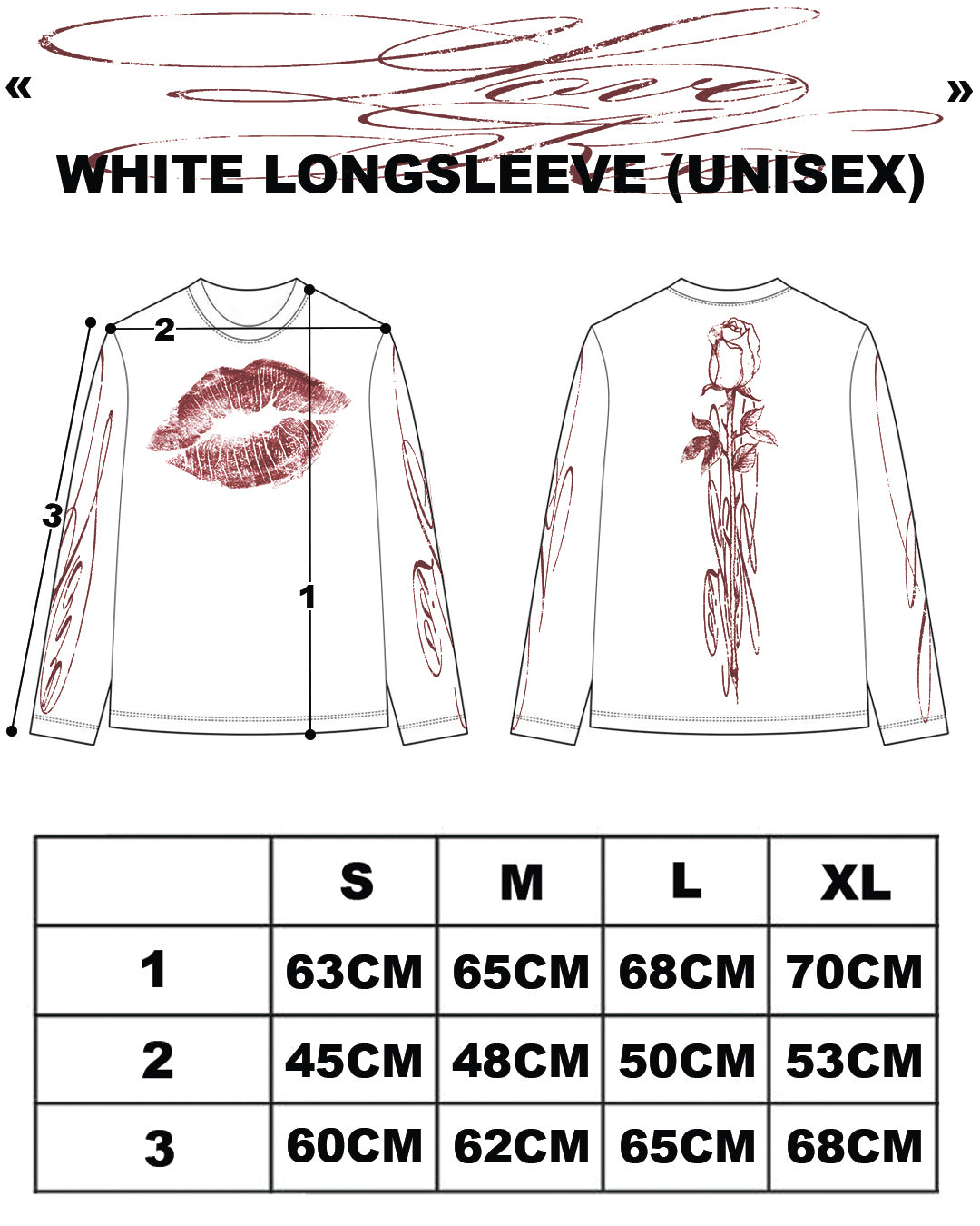 «LOVE KISS» WHITE LONGSLEEVE